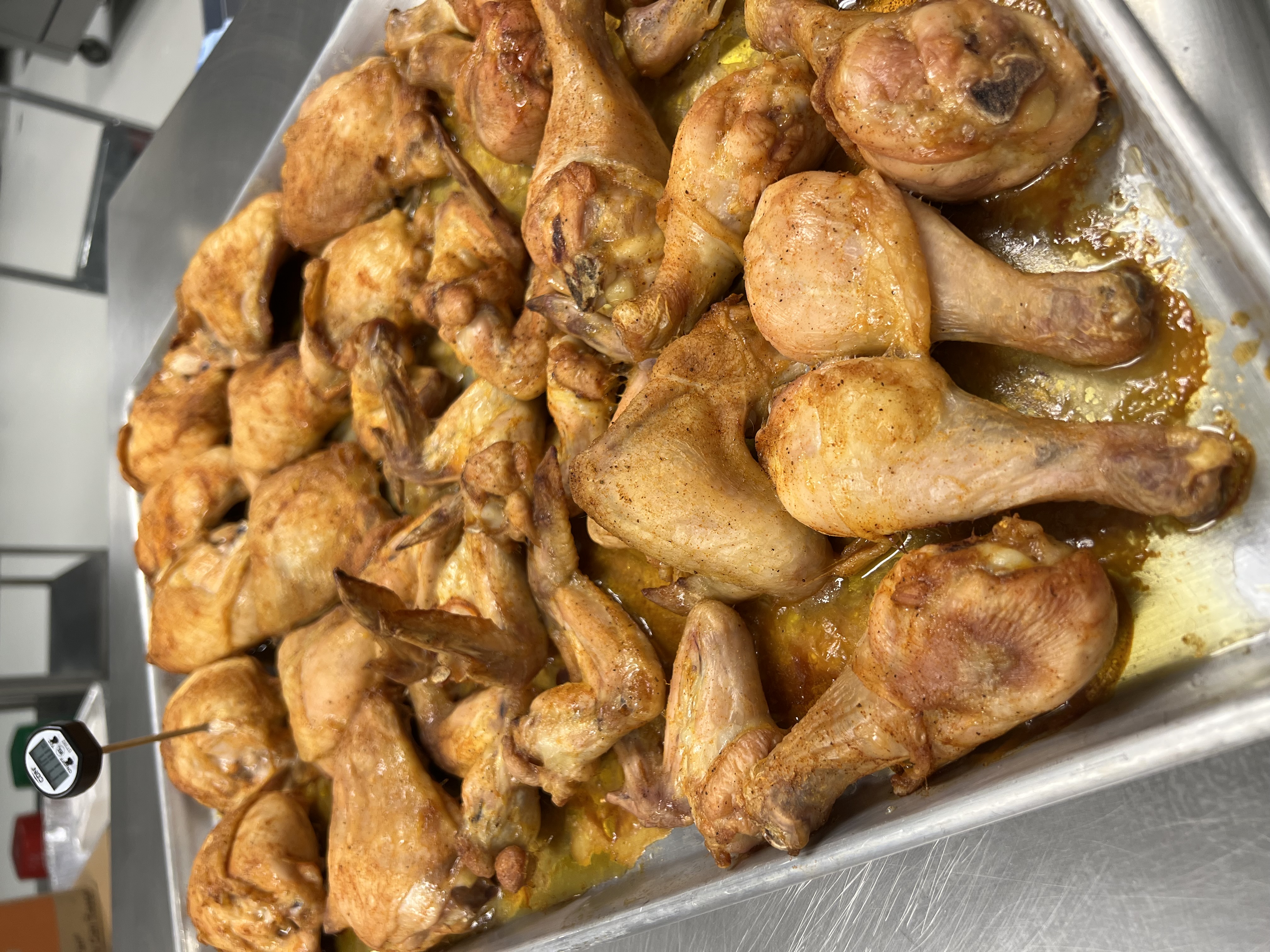 Baked chicken tray from Mama D's Soul Food